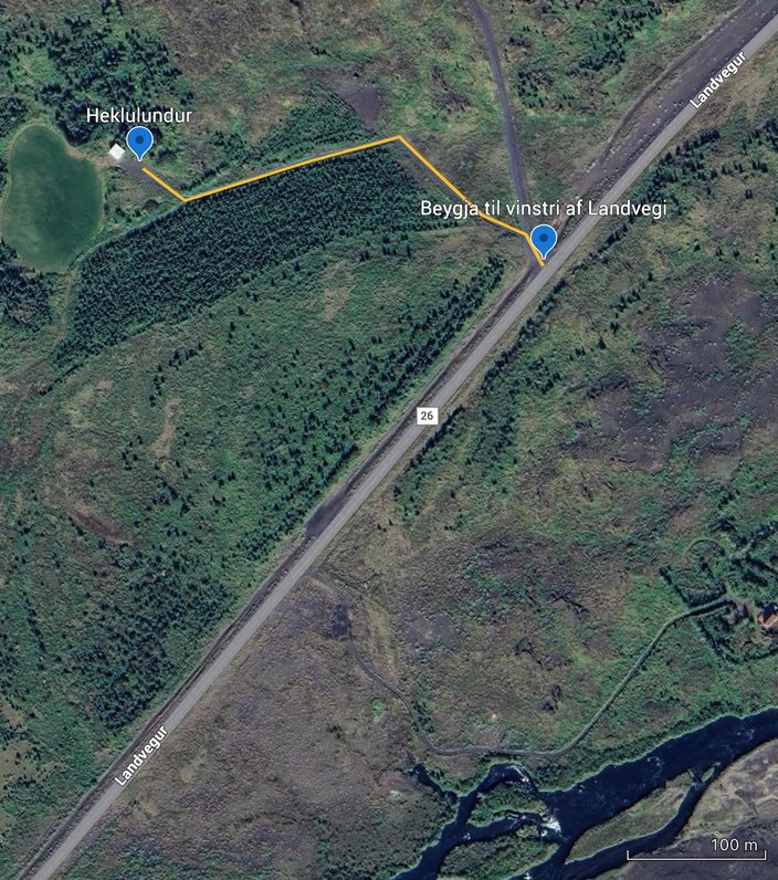 Heklulundur leiðin að húsinu
